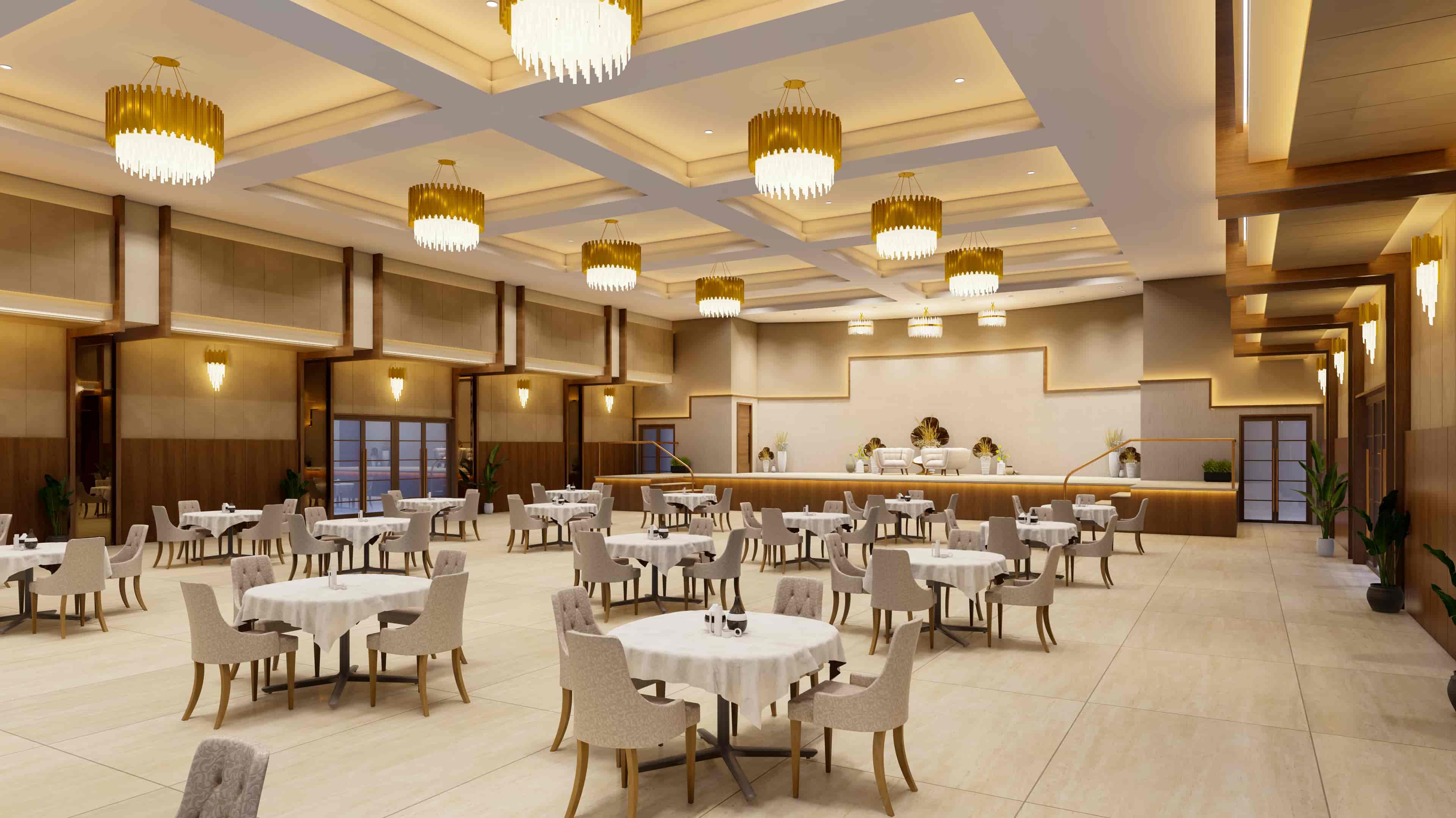 A grand venue envisioned for celebration and memorable moments, visualized by Realarch Studio to reflect its elegance and festive spirit.