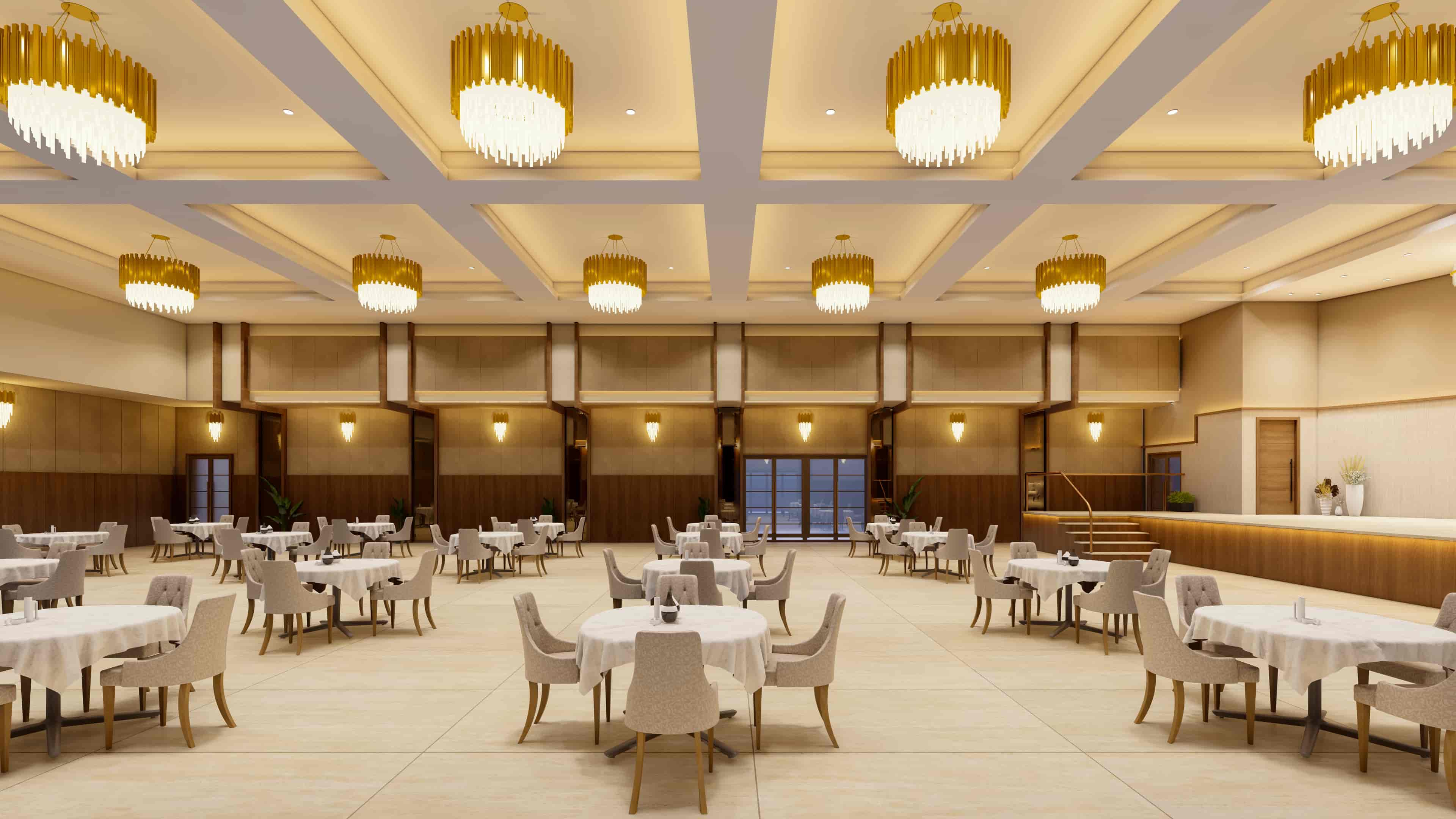 A grand venue envisioned for celebration and memorable moments, visualized by Realarch Studio to reflect its elegance and festive spirit.