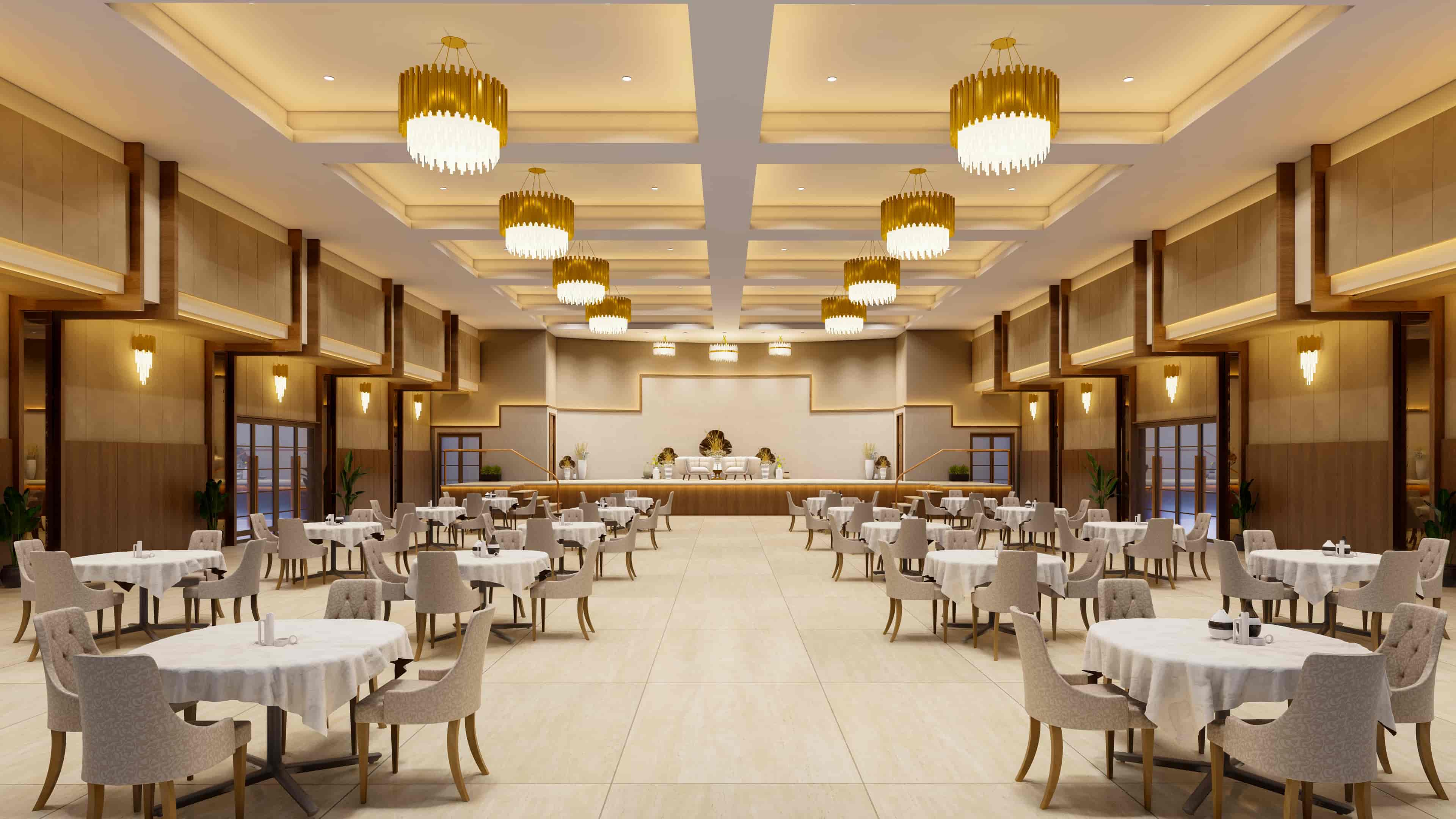 A grand venue envisioned for celebration and memorable moments, visualized by Realarch Studio to reflect its elegance and festive spirit.