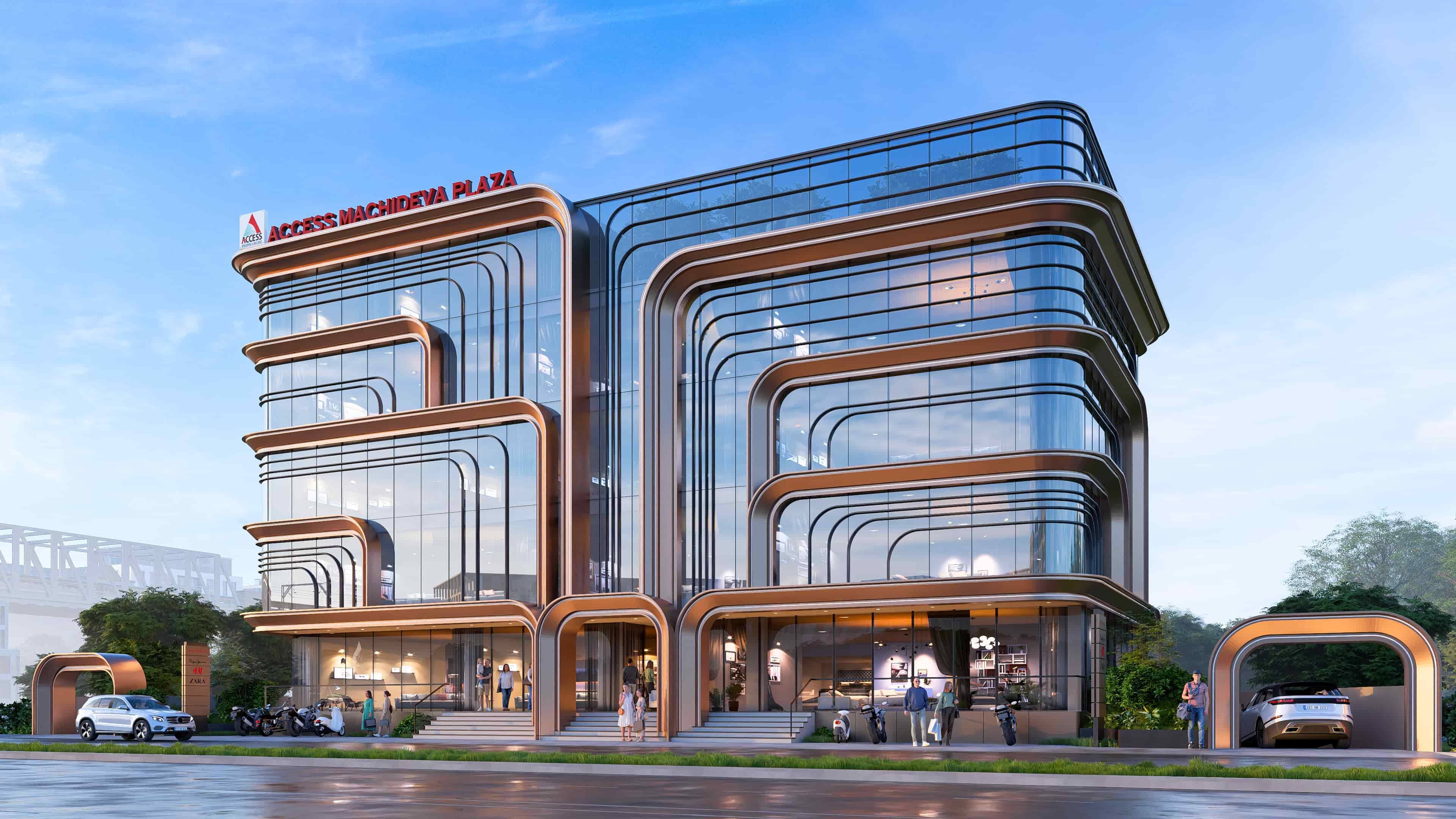 Commercial designs, visualized by Realarch Studio, reflects a strong architectural identity shaped for today’s dynamic business world.