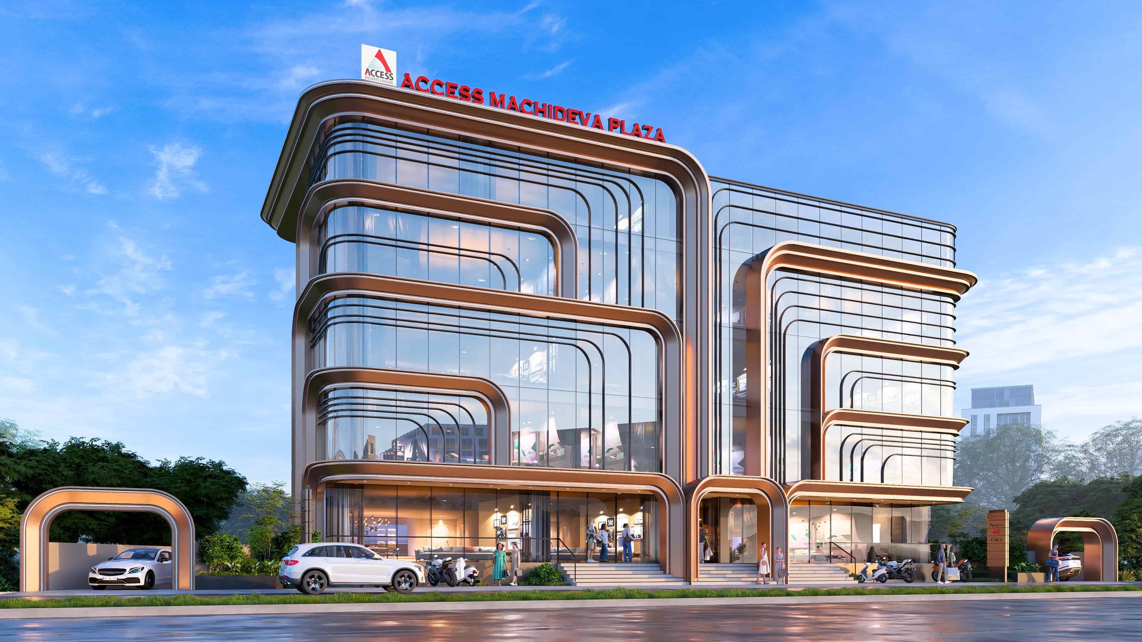 Commercial designs, visualized by Realarch Studio, reflects a strong architectural identity shaped for today’s dynamic business world.