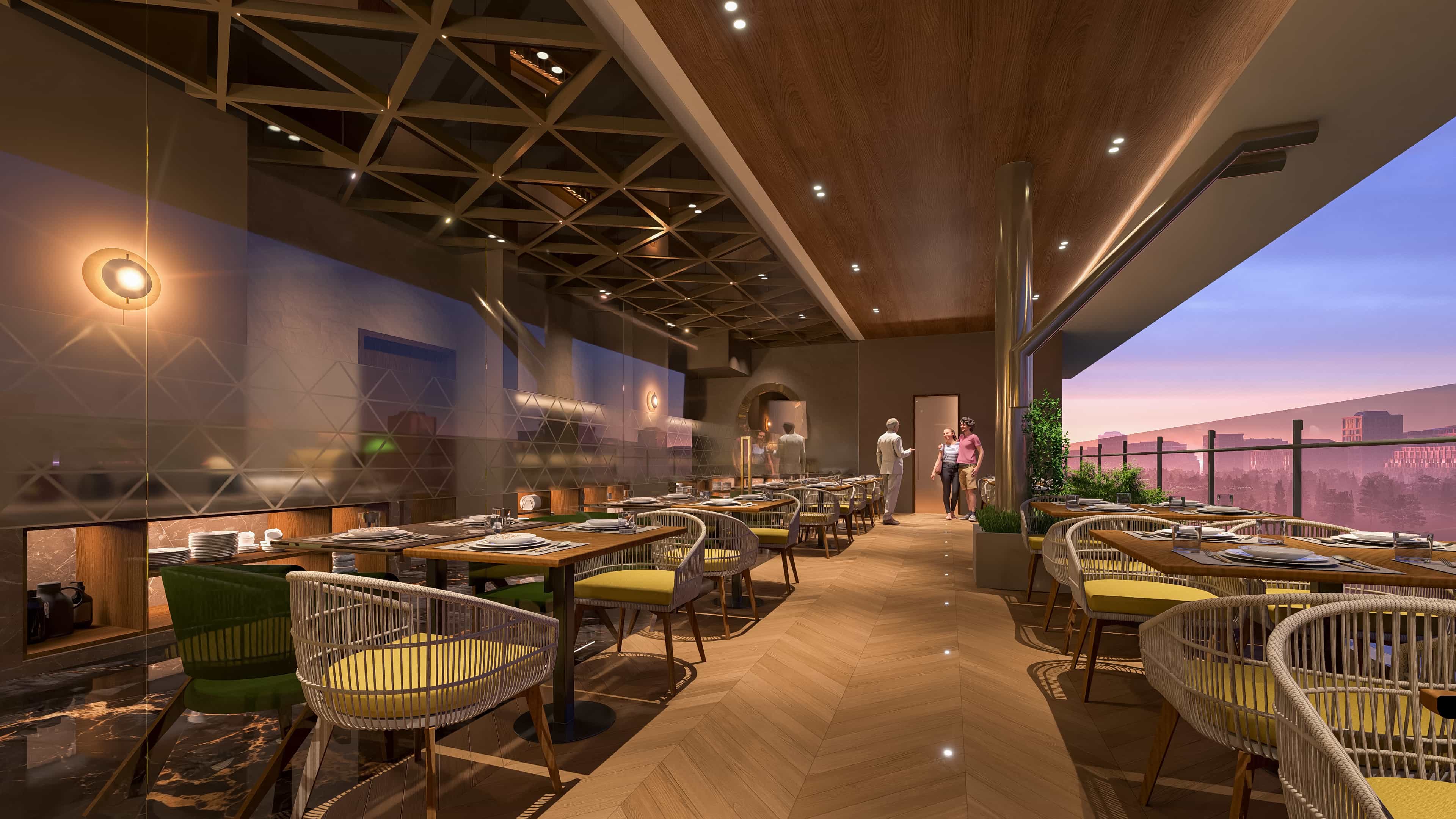 This is crafted as an elegant blend of ambiance and artistry, visualized by Realarch Studio to capture its luxurious mood, refined detailing, and immersive dining experience.