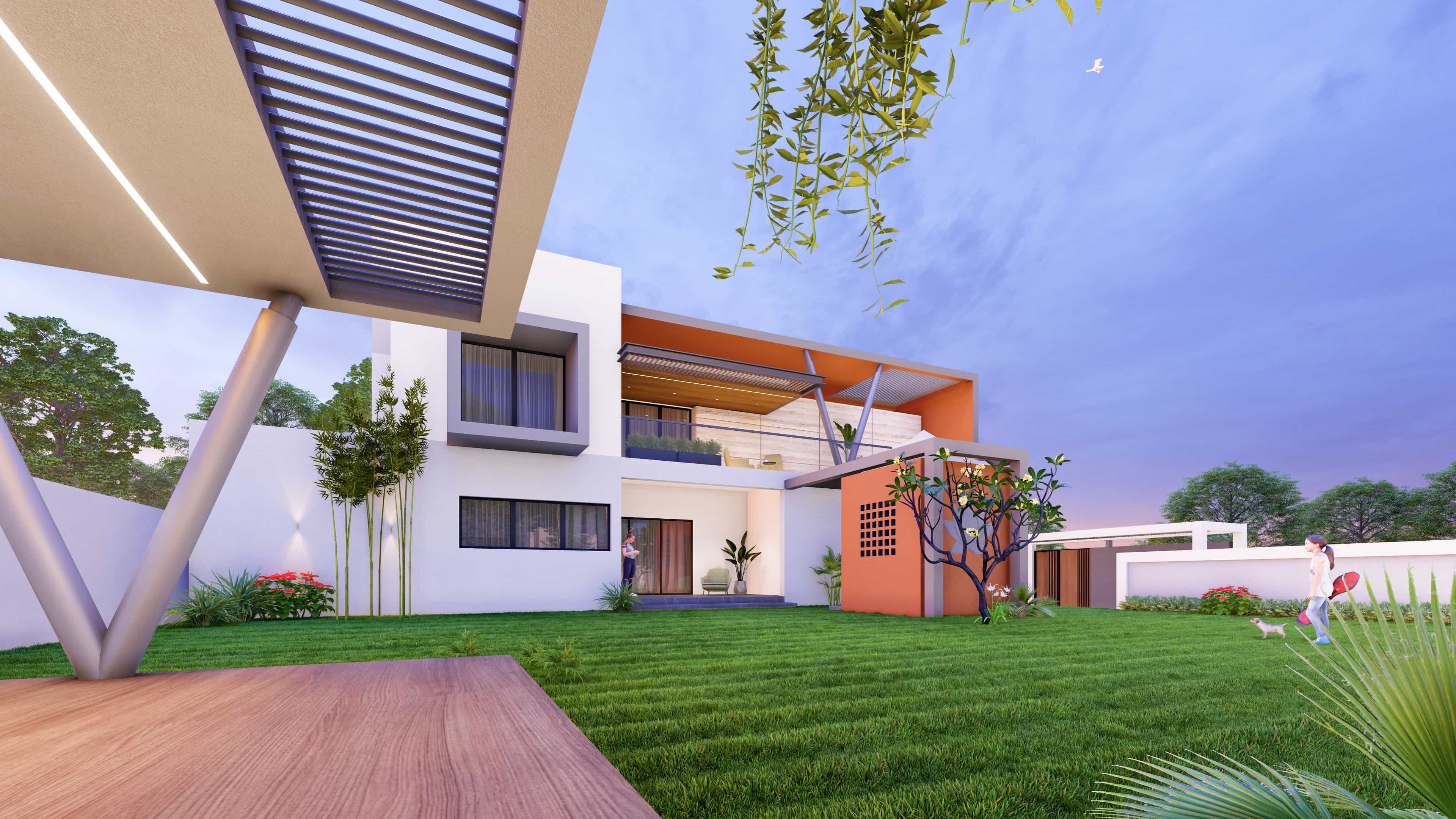 Presenting contemporary residence elevations that exemplify modern design and architectural excellence, visualized by Realarch Studio.