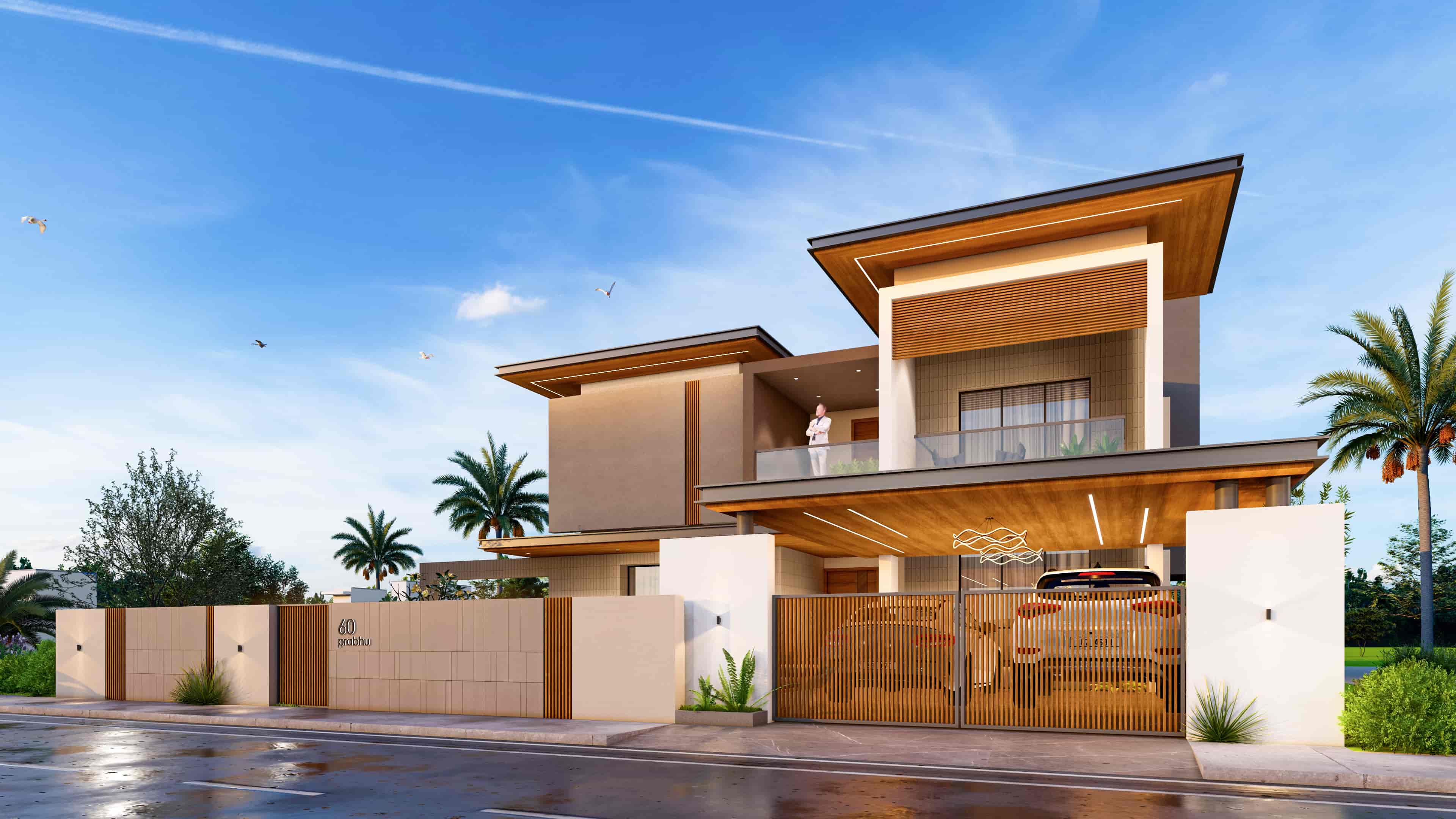 Presenting contemporary residence elevations that exemplify modern design and architectural excellence, visualized by Realarch Studio.