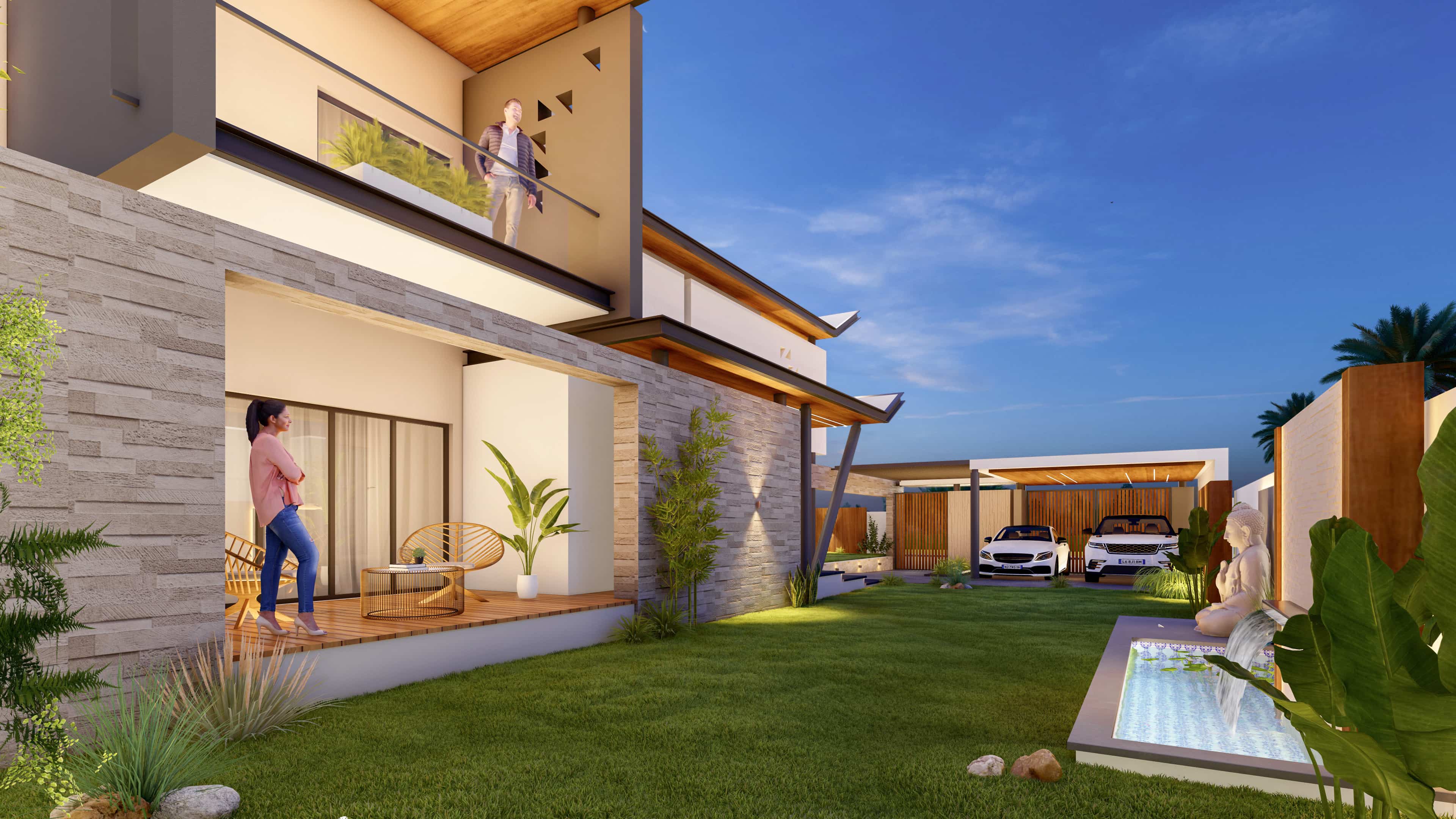 Presenting contemporary residence elevations that exemplify modern design and architectural excellence, visualized by Realarch Studio.