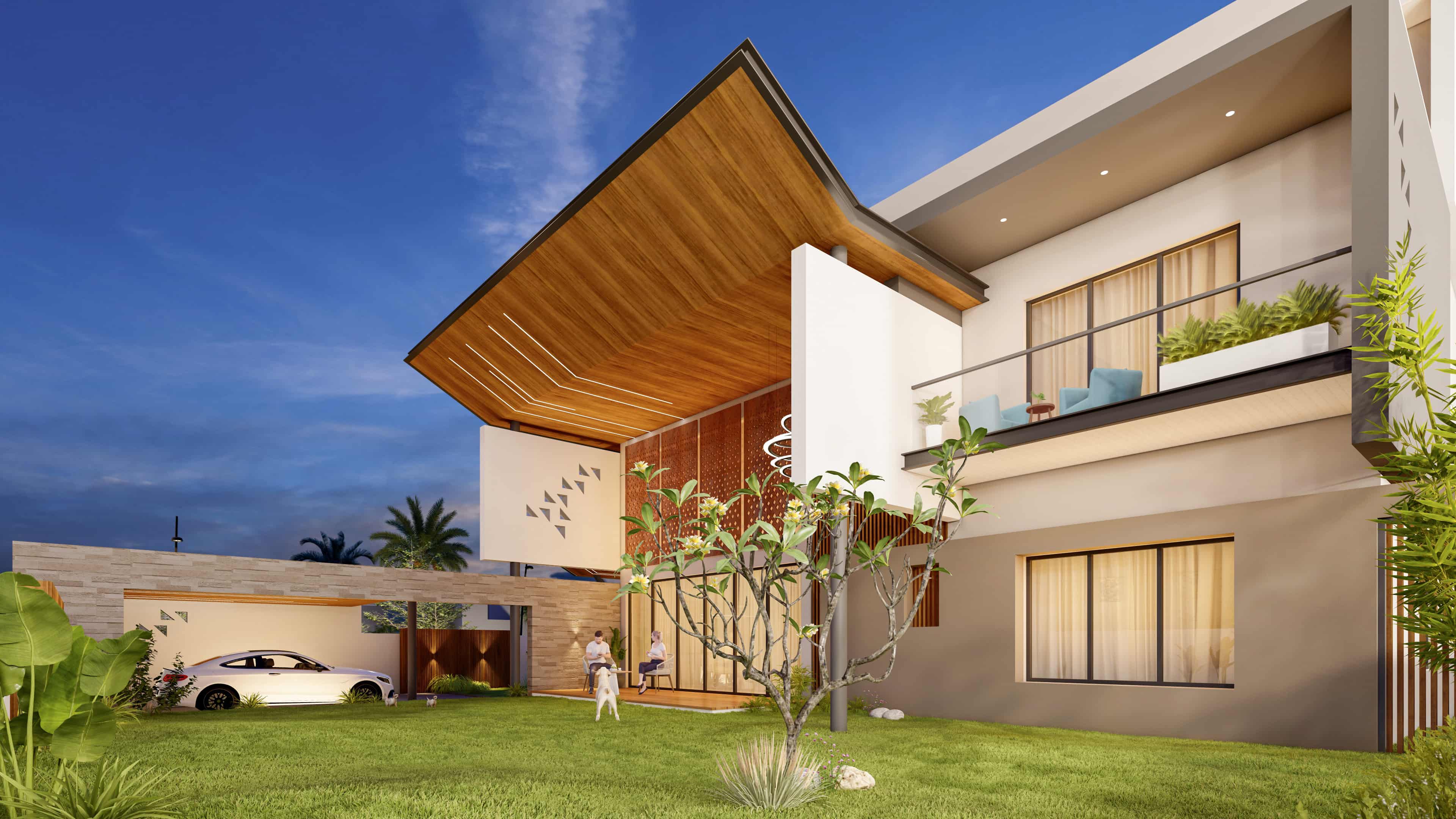 Presenting contemporary residence elevations that exemplify modern design and architectural excellence, visualized by Realarch Studio.