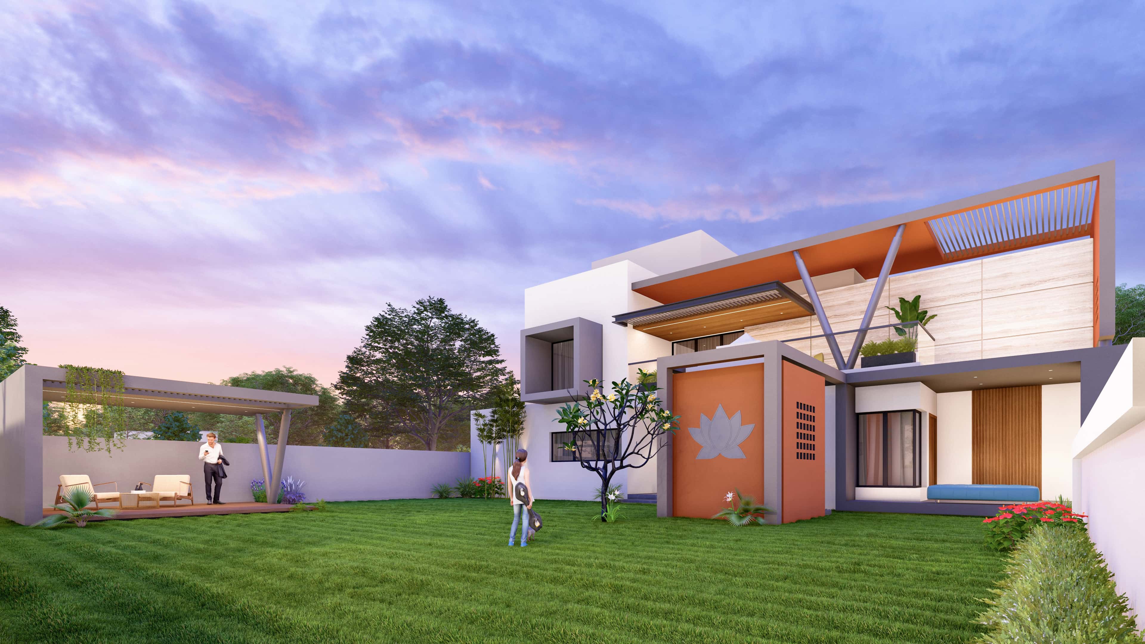 Presenting contemporary residence elevations that exemplify modern design and architectural excellence, visualized by Realarch Studio.