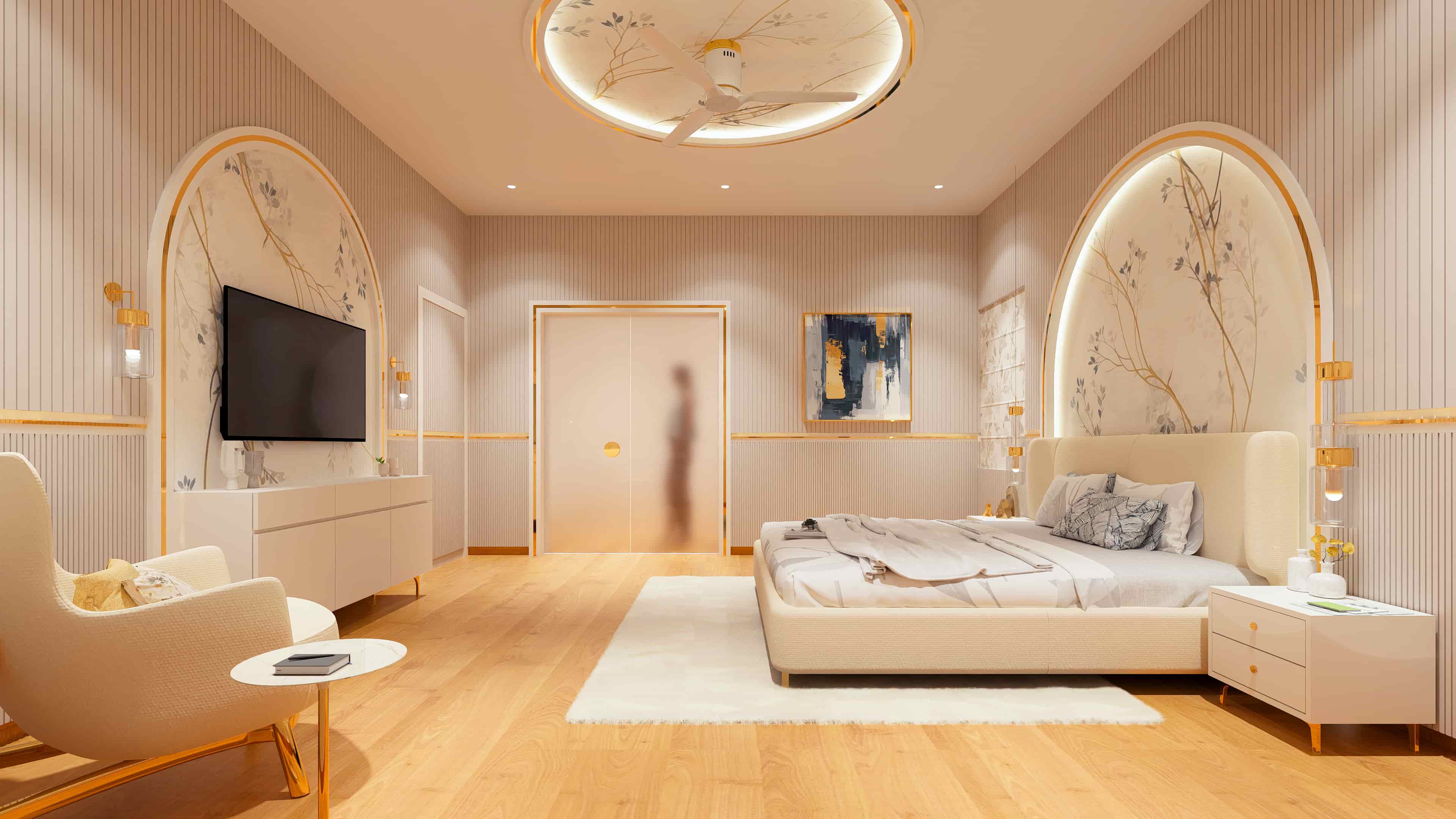 Delve into modern residence interiors visualized by realarch studio, that fuse visionary design with the warmth of home.