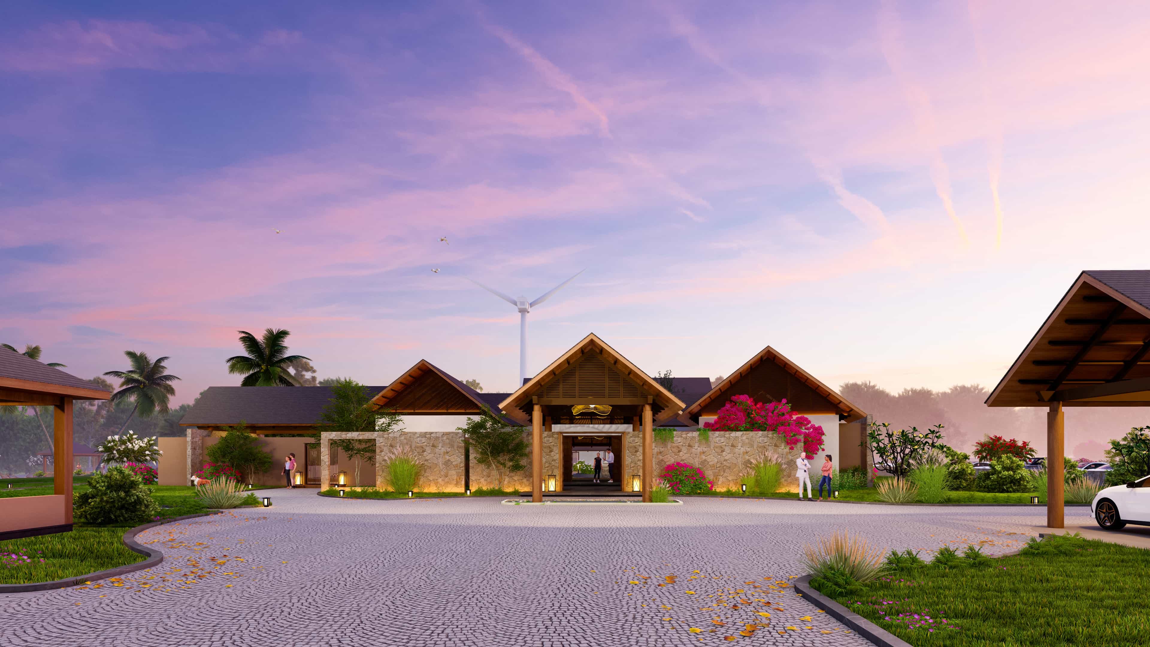 Retreat envisioned by Realarch Studio, as a peaceful hideaway that balances nature’s calm with timeless architectural elegance.