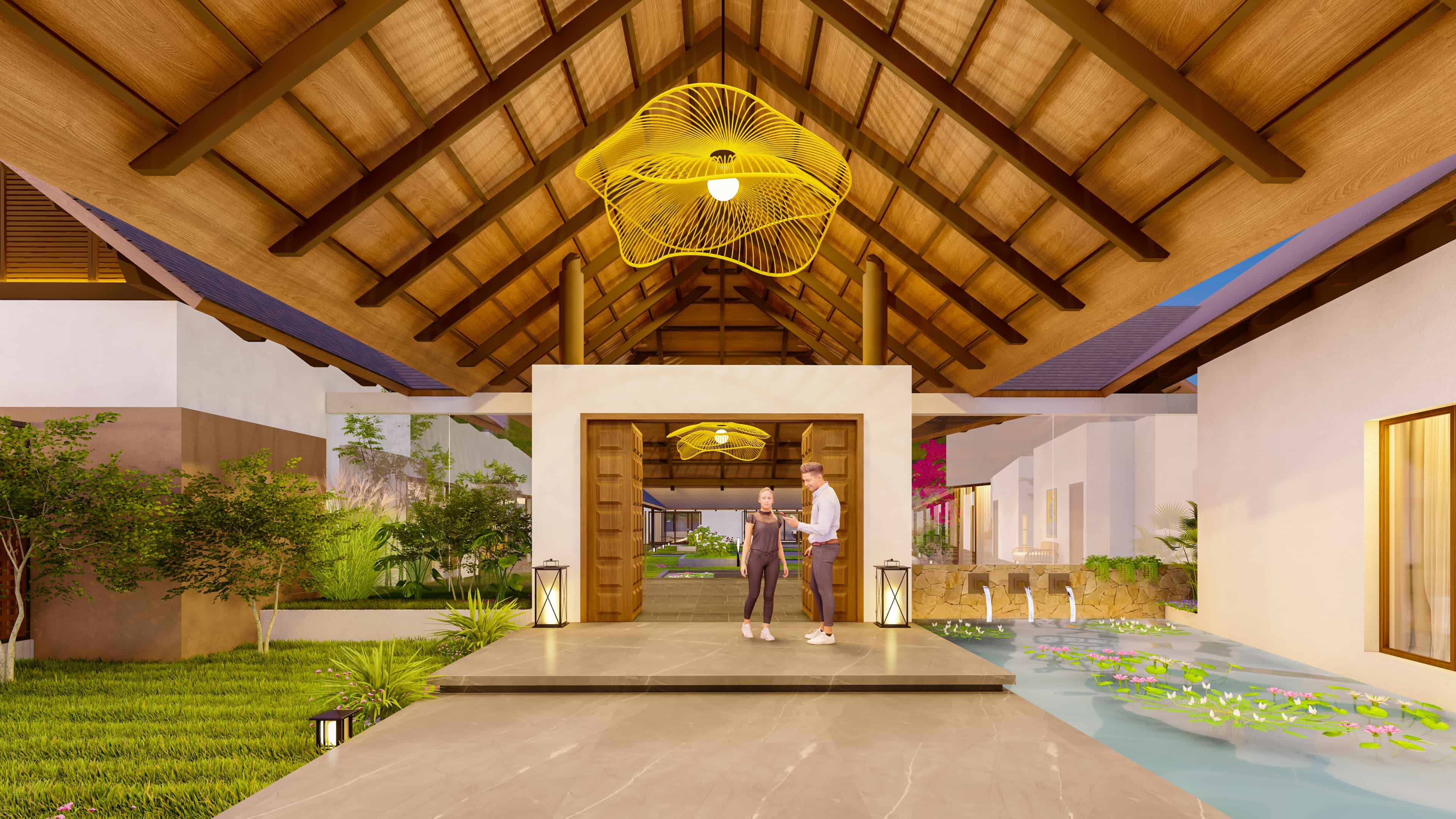 Retreat envisioned by Realarch Studio, as a peaceful hideaway that balances nature’s calm with timeless architectural elegance.