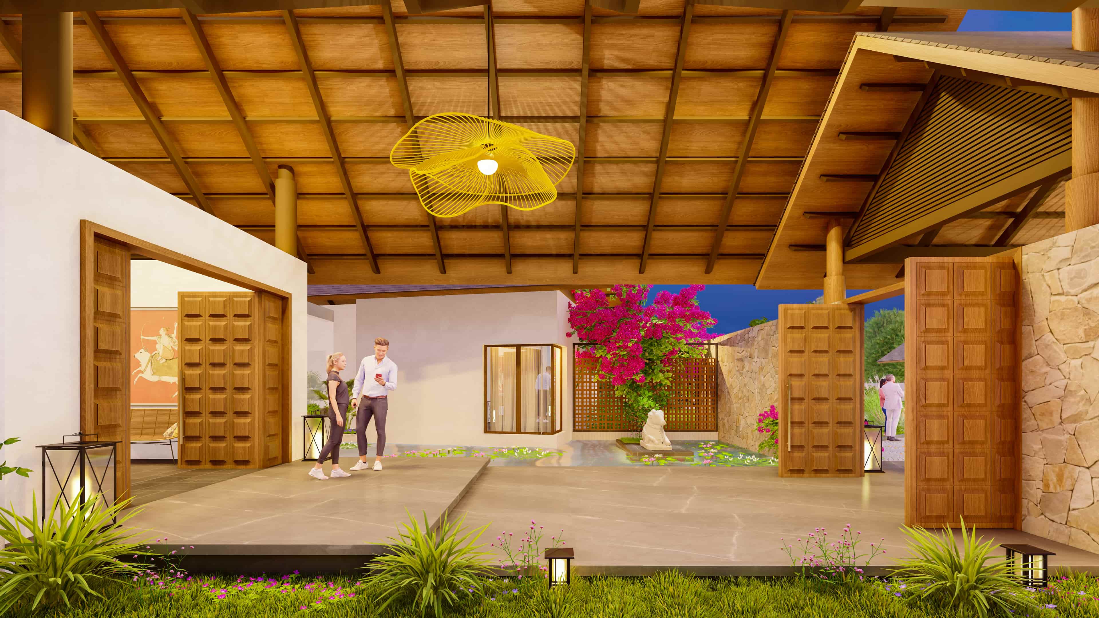 Retreat envisioned by Realarch Studio, as a peaceful hideaway that balances nature’s calm with timeless architectural elegance.