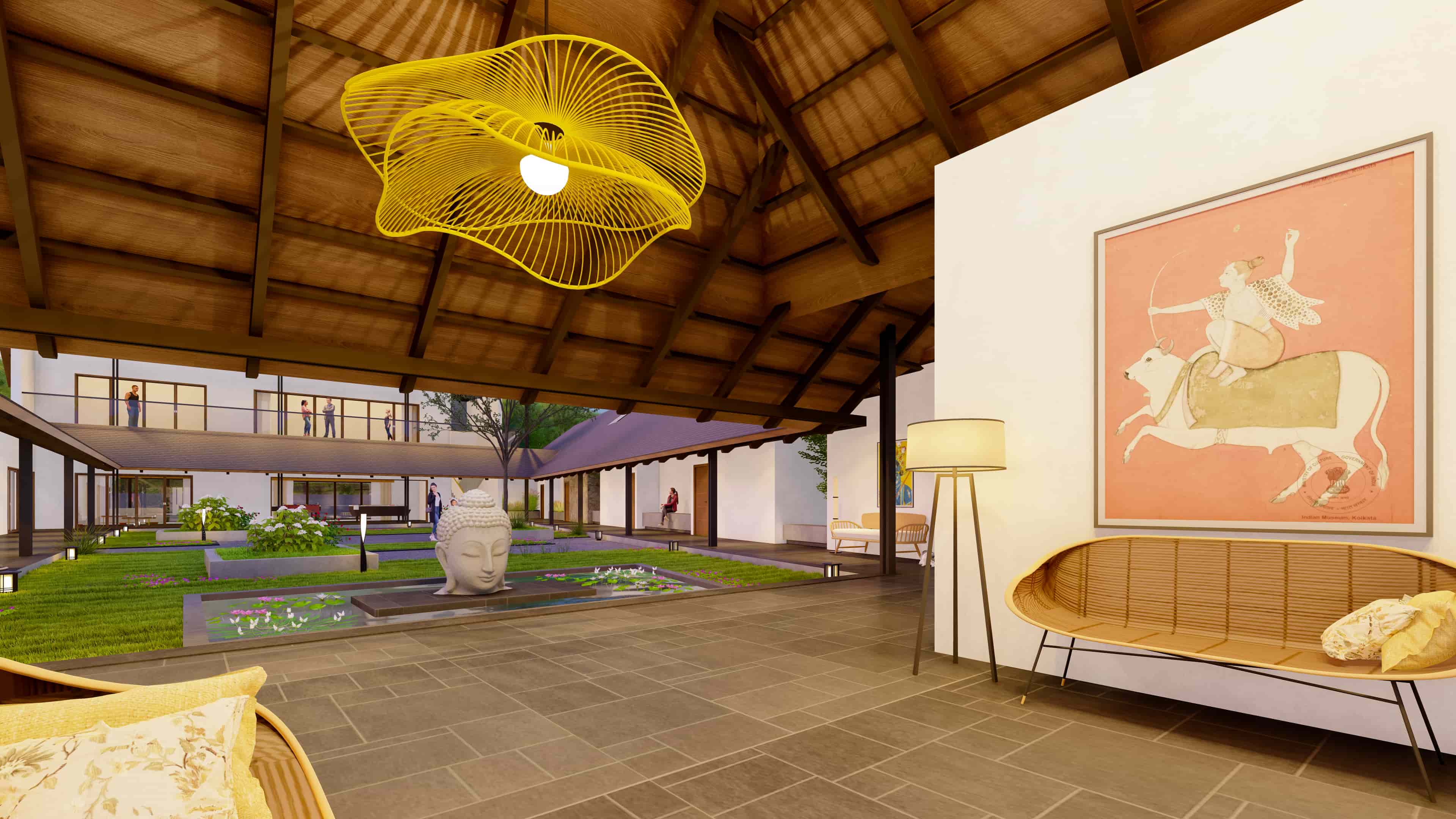 Retreat envisioned by Realarch Studio, as a peaceful hideaway that balances nature’s calm with timeless architectural elegance.