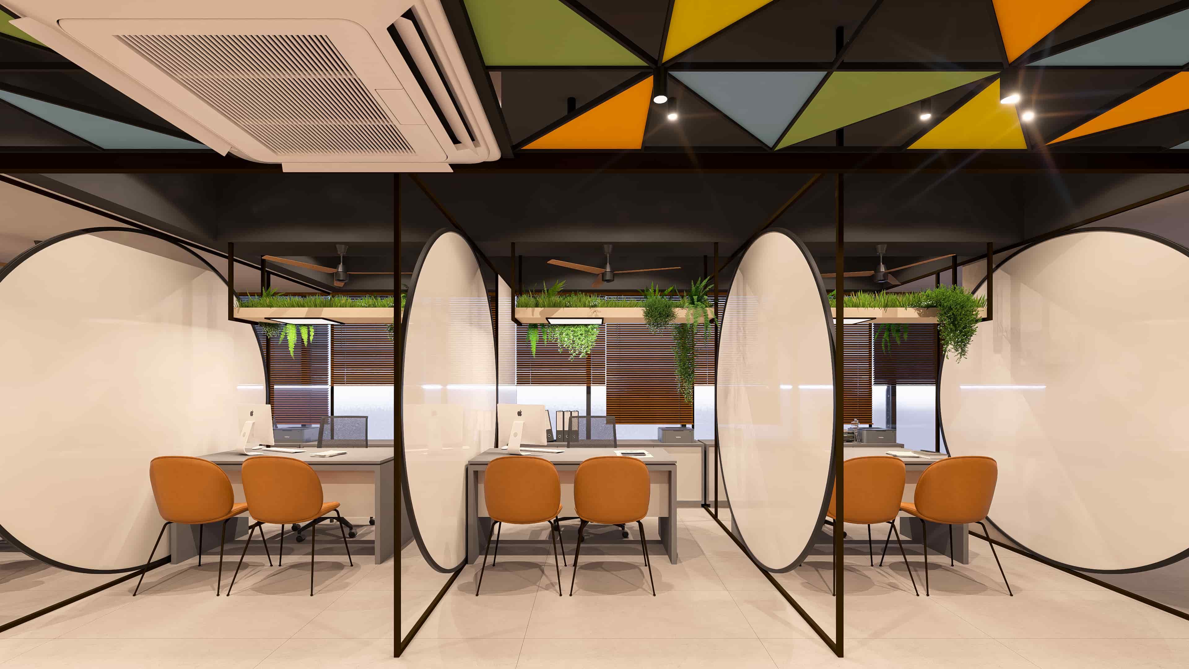 Envisioned as a modern workspace that blends functionality with refined design, visualized by Realarch Studio to capture its professional ambiance and contemporary character.