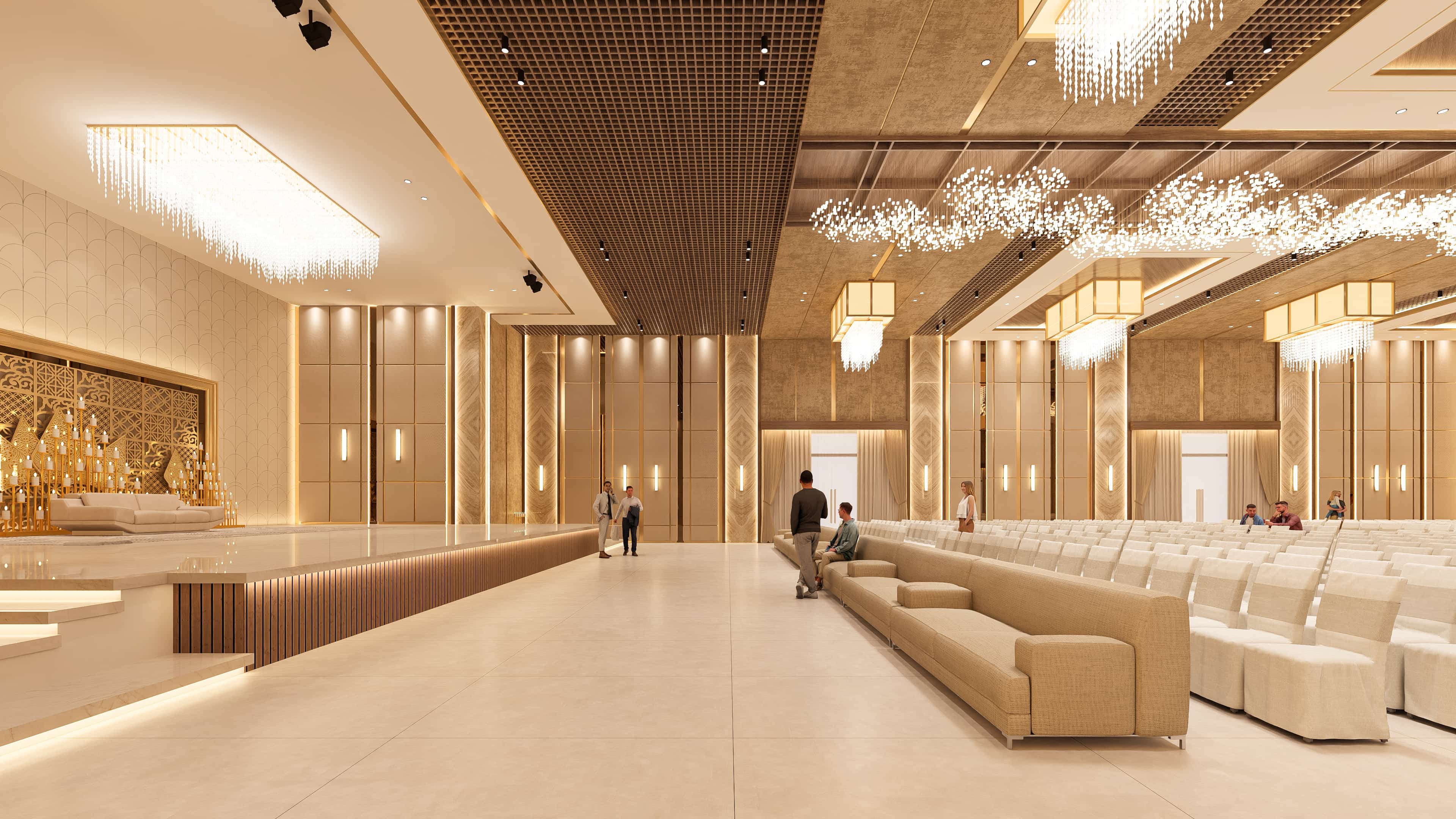 A grand venue envisioned for celebration and memorable moments, visualized by Realarch Studio to reflect its elegance and festive spirit.