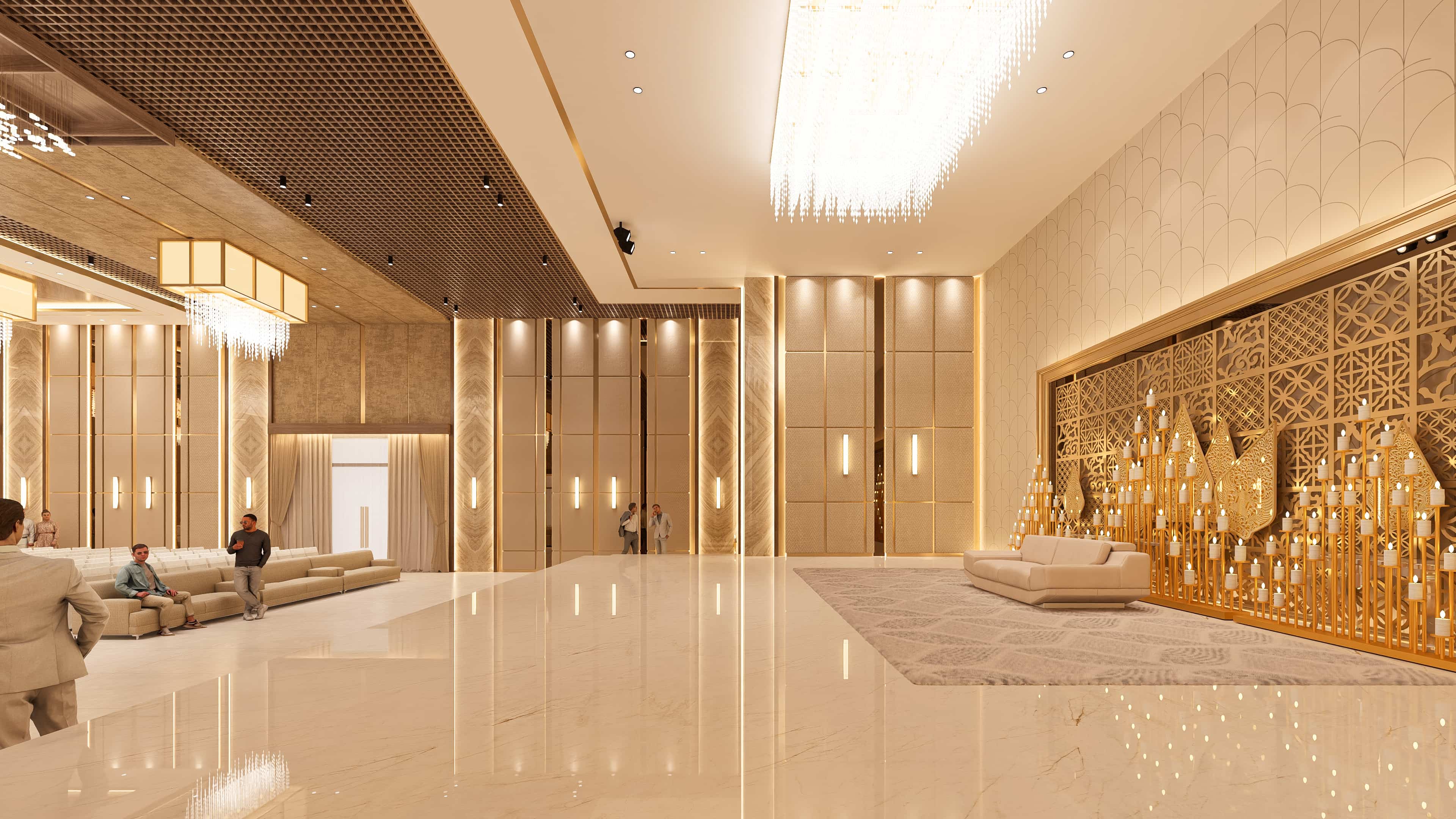 A grand venue envisioned for celebration and memorable moments, visualized by Realarch Studio to reflect its elegance and festive spirit.