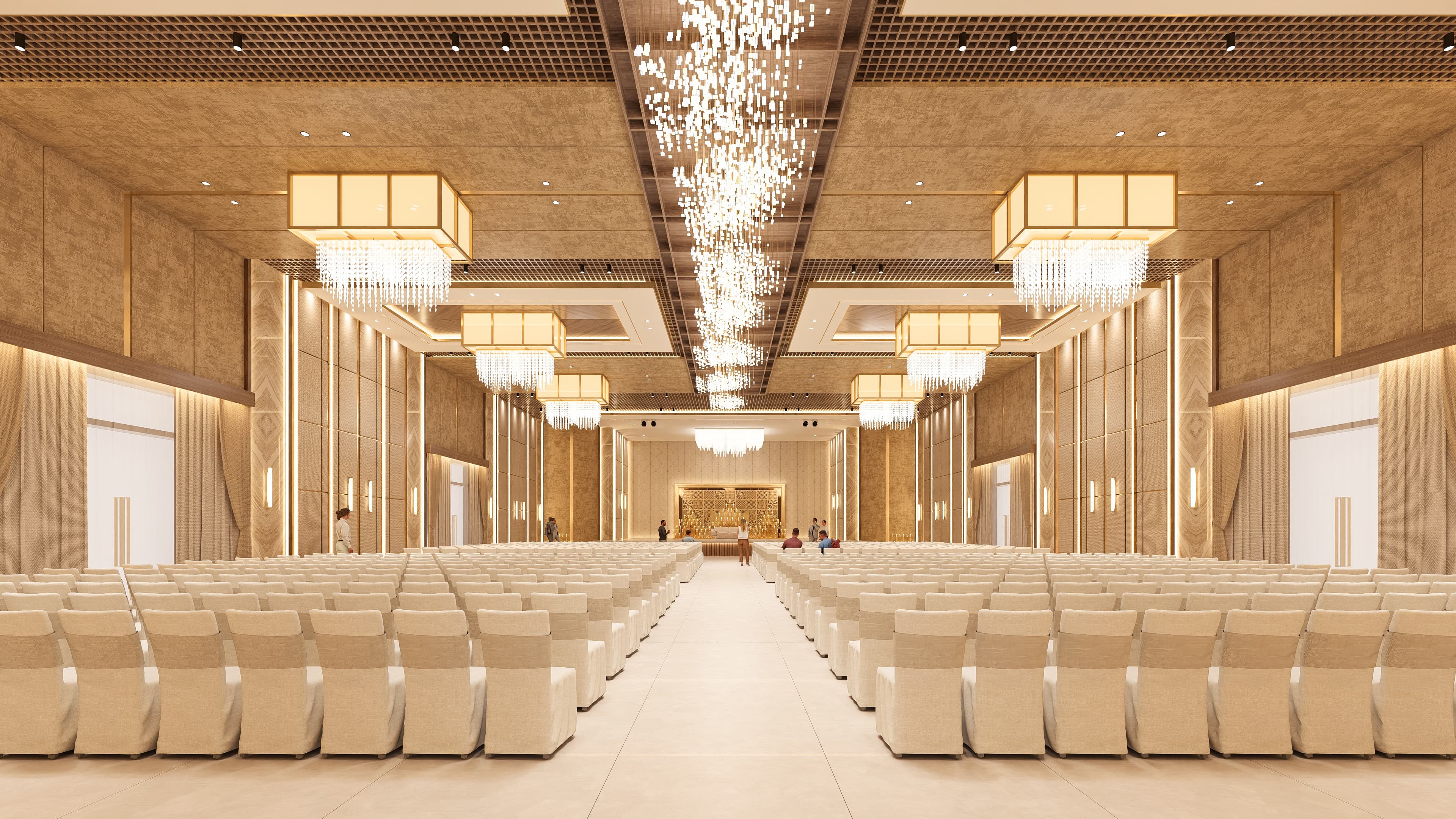 A grand venue envisioned for celebration and memorable moments, visualized by Realarch Studio to reflect its elegance and festive spirit.