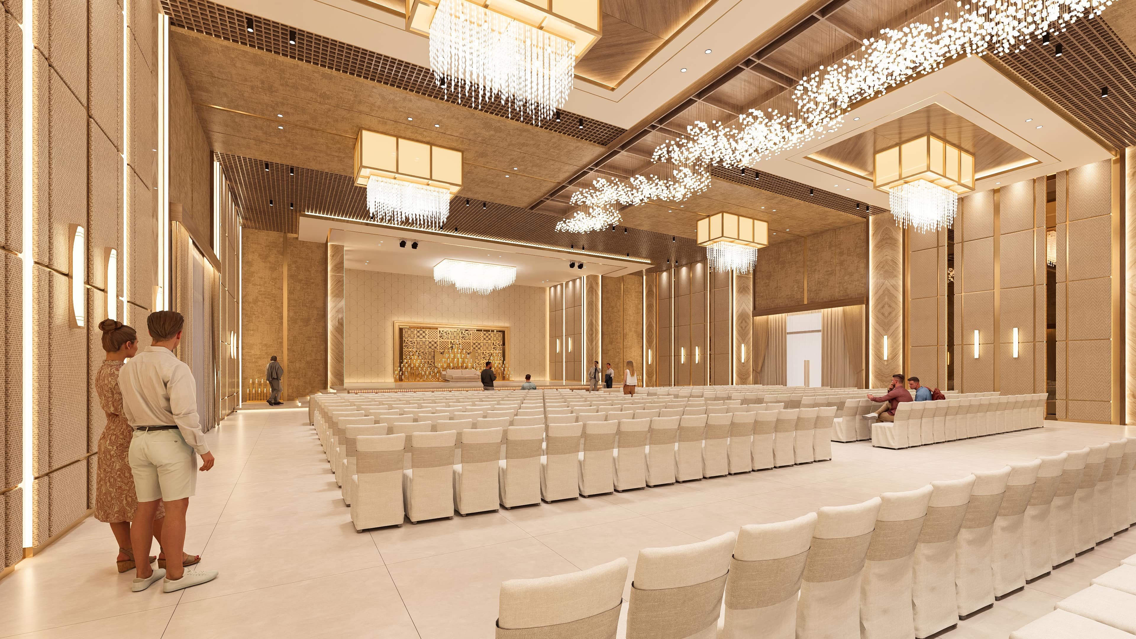 A grand venue envisioned for celebration and memorable moments, visualized by Realarch Studio to reflect its elegance and festive spirit.